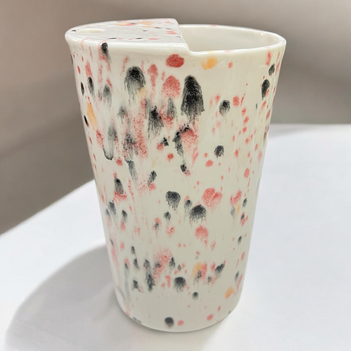 Poppy fields travel mug