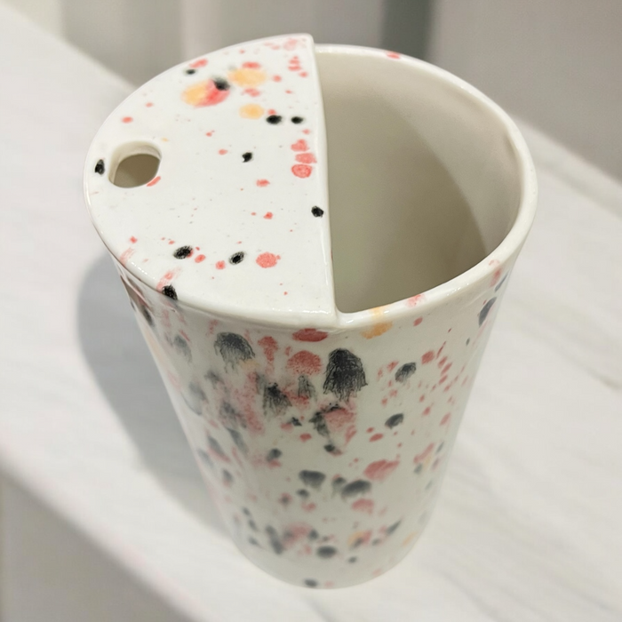 Poppy fields travel mug